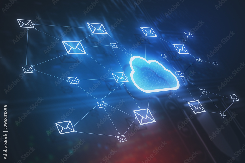 Poster cloud computing and communication concept