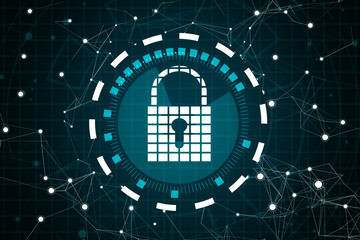 Abstract polygonal padlock