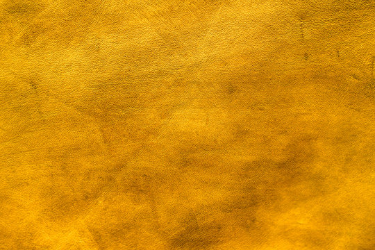 Texture cuir jaune doré