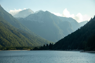 Lago del Predil mountain scenery