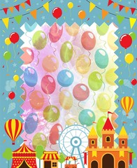 abstract background with balloons