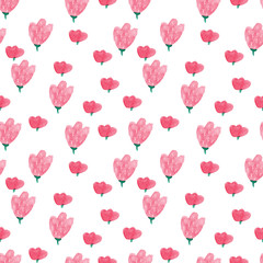 watercolor background with delicate flowers