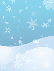 Fototapeta na wymiar Snowflakes. Winter theme. Artwork for creative graphic design