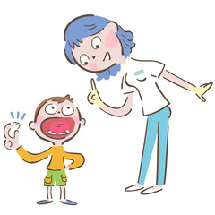 乳歯が抜けたよ！　イラスト