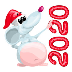 Merry rat in Christmas hat shows up for 2020 date