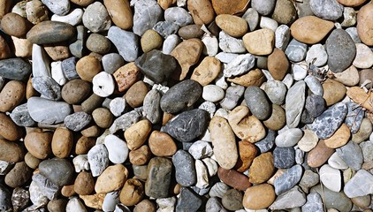 Pebble on the ground in nature, pebble background, a rock