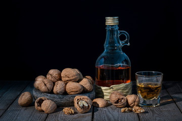 drink and walnuts