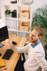 Businessman chatting with someone