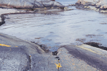 Close up of cliffs and sea beach