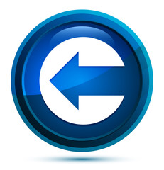Back arrow icon elegant blue round button illustration