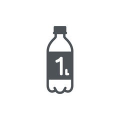 Obraz premium 1 Liter l sign (l-mark) estimated volumes milliliters (ml) Vecto
