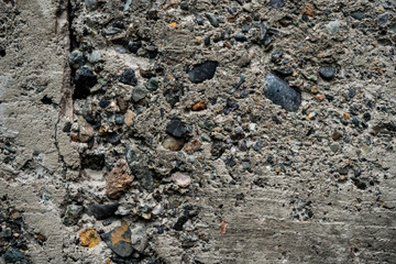 Texture of uneven old concrete slab. Background image macro photo of concrete