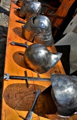 armor and dagger from the medieval period