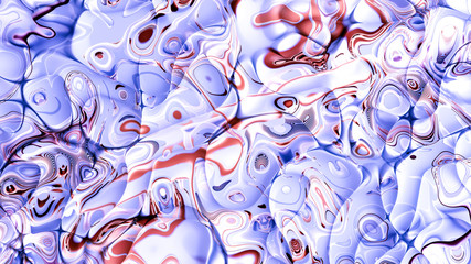 Bright background with a volumetric pattern and print. 3d illustration, 3d rendering.