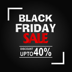 black friday sale flyer template in vector