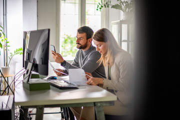 Creative team working at the office	