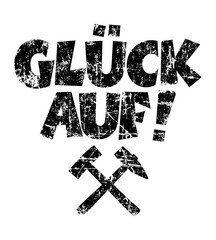 Glück auf! Schlägel und Eisen (Vintage/Schwarz)