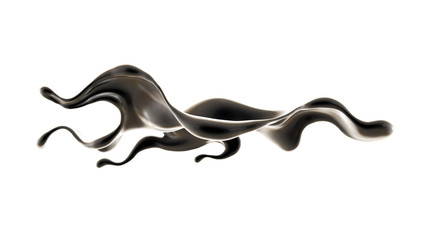 Splash fluid. 3d illustration, 3d rendering.