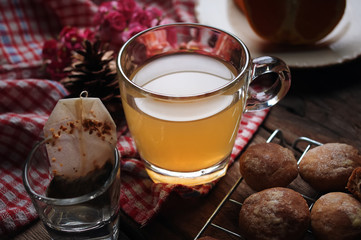 A cup of hot herbal tea