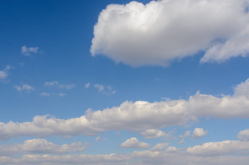Blue sky with clouds. Background