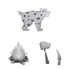 Vector design of history and era icon. Collection of history and neolithic stock symbol for web.