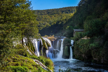 Fototapeta na wymiar Waterfall Strbacki Buk on Una river in Bosnia and Herzegovina near the Croatian border