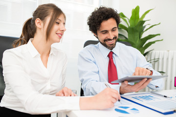 Business people at work