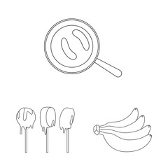 Isolated object of organic and potassium logo. Collection of organic and diet vector icon for stock.
