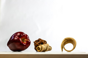 Red Apple fruit on white background