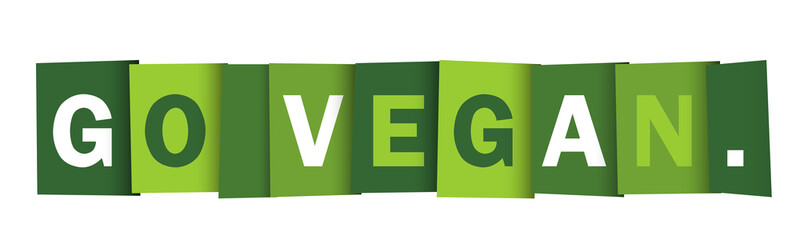 GO VEGAN. green vector typography banner