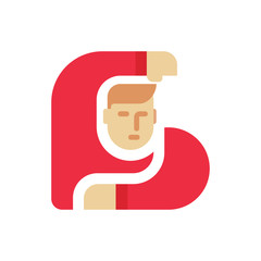 Sign of a man raised his hand, ask a question, greeting