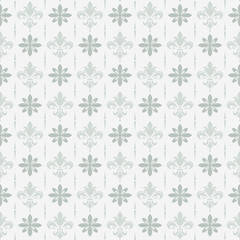 Floral pattern in retro style. Paper art style. Decorative elegant design. Seamless pattern. Image colors: pastel shades, white. Template for your graphic design. Vector illustration
