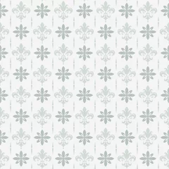 Fotobehang Floral pattern in retro style. Paper art style. Decorative elegant design. Seamless pattern. Image colors: pastel shades, white. Template for your graphic design. Vector illustration © PETR BABKIN