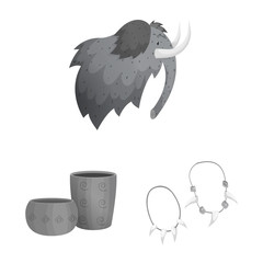 Vector illustration of history and era sign. Collection of history and neolithic stock symbol for web.