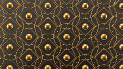 Interior pattern, architectural background. 3d illustration, 3d rendering.