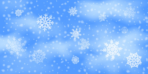 Snowflakes, snowfall.