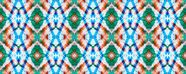 Ikat Seamless Pattern.