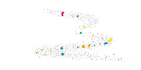 Abstract flying confetti.