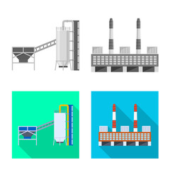 Obraz premium Vector illustration of production and structure icon. Set of production and technology stock vector illustration.