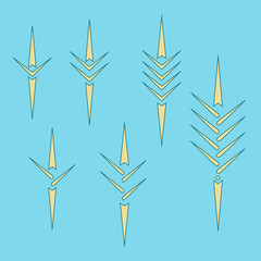 rowing boat icon set isolated. olympic classes