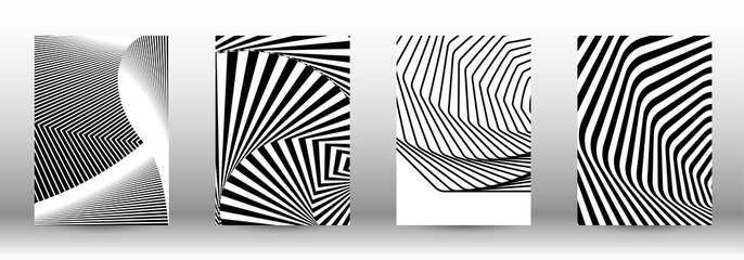 Set of abstract psychedelic backgrounds