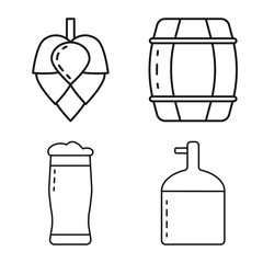Vector illustration of craft and pub symbol. Collection of craft and oktoberfest vector icon for stock.