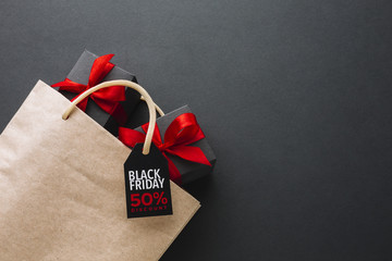 Black friday promotion with boxes