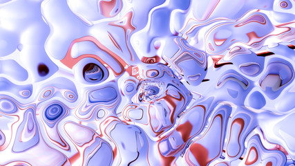 Bright background with a volumetric pattern and print. 3d illustration, 3d rendering.