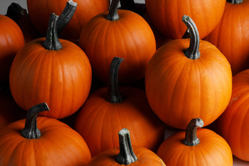 Many pumpkins background