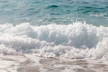 sea waves and foam