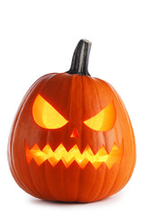 Halloween Pumpkin on white