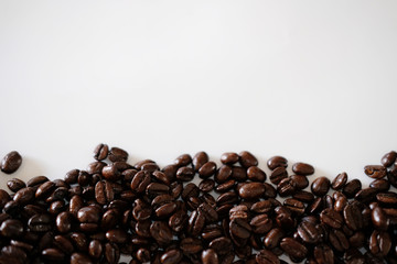 coffee beans on white background