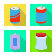 Isolated object of drink and beverage symbol. Set of drink and liquid stock vector illustration.