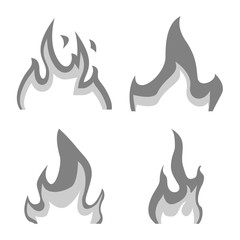 Isolated object of flaming and danger symbol. Collection of flaming and dangerous stock symbol for web.
